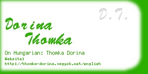 dorina thomka business card